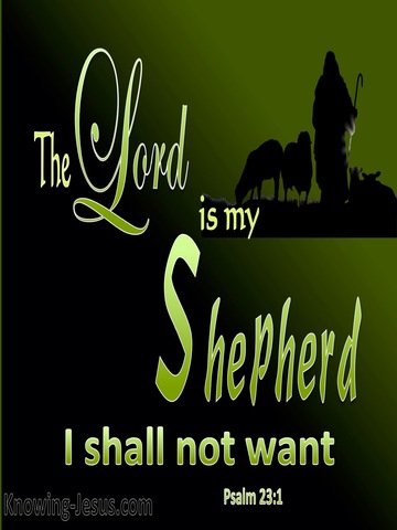 Psalm 23:1 The Lord Is My Shepherd (black)